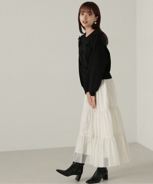 PROPORTION BODY DRESSING（プロポーションボディドレッシング）の「リボンニットプルオーバー / 1214270920（ニット/セーター・レディース・ベージュ系その他/ブラック・FREE）」の5枚目の写真