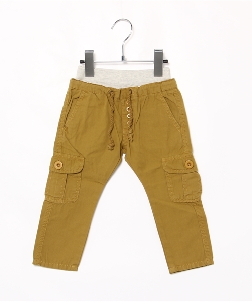 RUGGEDWORKS（ラゲッドワークス）の「ウエストリブカーゴパンツ(80～140㎝)（カーゴパンツ・キッズ・サーモンピンク/イエロー/ブルー/サンドベージュ・90cm/110cm/140cm/120cm/130cm/80ｃｍ/100cm）」の4枚目の写真