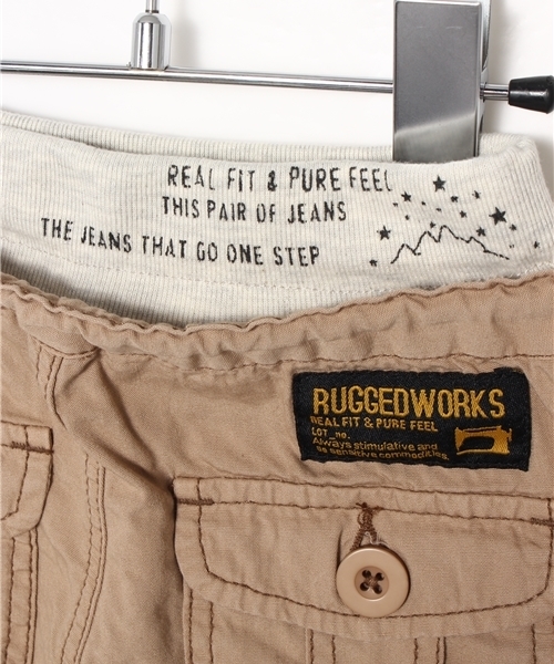 RUGGEDWORKS（ラゲッドワークス）の「ウエストリブカーゴパンツ(80～140㎝)（カーゴパンツ・キッズ・サーモンピンク/イエロー/ブルー/サンドベージュ・90cm/110cm/140cm/120cm/130cm/80ｃｍ/100cm）」の8枚目の写真