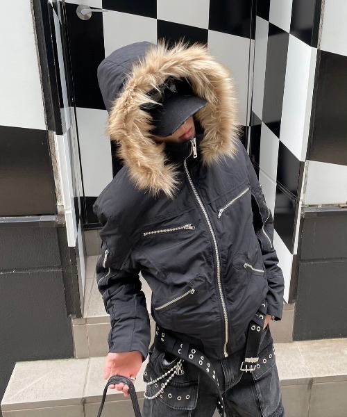 XU（エックスユー）の「ストリートファッション XU エックスユー damage cap ダメージキャップ 帽子 デニムキャップ ブラックキャップ 黒キャップ 韓国ファッション 韓国 ストリート（キャップ・メンズ・ブラック・ONE SIZE）」の8枚目の写真