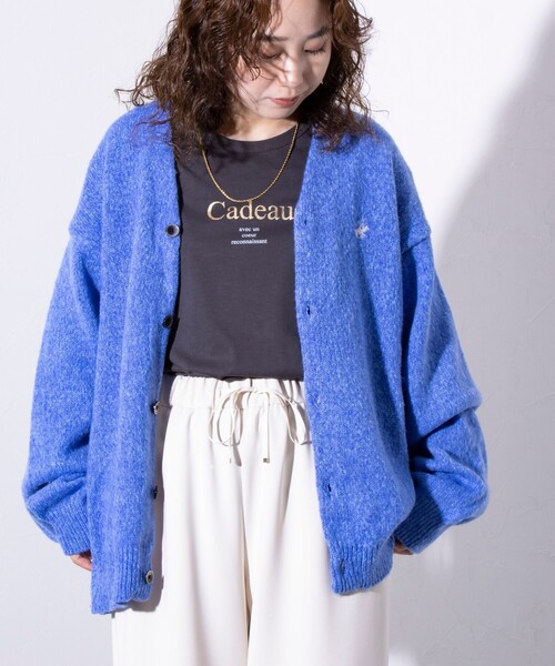 BEVERLY HILLS POLO CLUB（ビバリーヒルズポロクラブ）の「【BEVERLY HILLS POLO CLUB】モヘヤライクカーディガン ワンポイント刺繍（カーディガン/ボレロ・メンズ・オレンジ/ラベンダー/グリーン系その他/ベージュ/ブルー系その他/ミント/グレー系その他/ブラック/オレンジ系その他/ブルー/チャコールグレー・L/M/XL）」の16枚目の写真