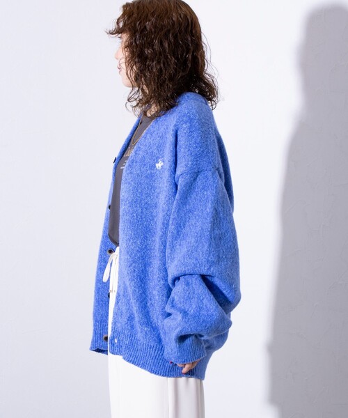 BEVERLY HILLS POLO CLUB（ビバリーヒルズポロクラブ）の「【BEVERLY HILLS POLO CLUB】モヘヤライクカーディガン ワンポイント刺繍（カーディガン/ボレロ・メンズ・オレンジ/ラベンダー/グリーン系その他/ベージュ/ブルー系その他/ミント/グレー系その他/ブラック/オレンジ系その他/ブルー/チャコールグレー・L/M/XL）」の17枚目の写真