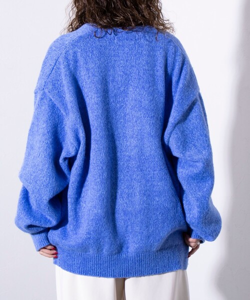 BEVERLY HILLS POLO CLUB（ビバリーヒルズポロクラブ）の「【BEVERLY HILLS POLO CLUB】モヘヤライクカーディガン ワンポイント刺繍（カーディガン/ボレロ・メンズ・オレンジ/ラベンダー/グリーン系その他/ベージュ/ブルー系その他/ミント/グレー系その他/ブラック/オレンジ系その他/ブルー/チャコールグレー・L/M/XL）」の18枚目の写真