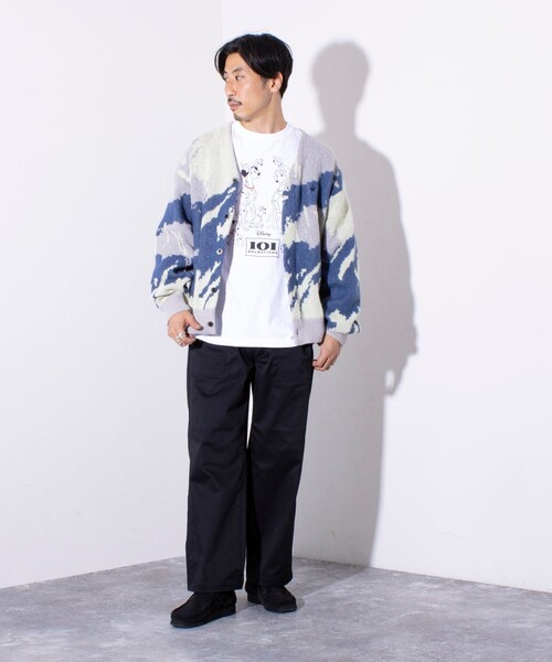 BEVERLY HILLS POLO CLUB（ビバリーヒルズポロクラブ）の「【BEVERLY HILLS POLO CLUB】モヘヤライクカーディガン ワンポイント刺繍（カーディガン/ボレロ・メンズ・オレンジ/ラベンダー/グリーン系その他/ベージュ/ブルー系その他/ミント/グレー系その他/ブラック/オレンジ系その他/ブルー/チャコールグレー・L/M/XL）」の21枚目の写真