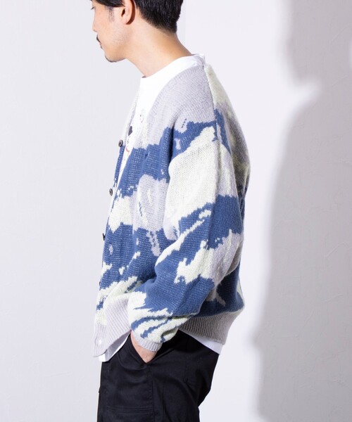 BEVERLY HILLS POLO CLUB（ビバリーヒルズポロクラブ）の「【BEVERLY HILLS POLO CLUB】モヘヤライクカーディガン ワンポイント刺繍（カーディガン/ボレロ・メンズ・オレンジ/ラベンダー/グリーン系その他/ベージュ/ブルー系その他/ミント/グレー系その他/ブラック/オレンジ系その他/ブルー/チャコールグレー・L/M/XL）」の22枚目の写真