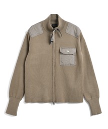 TAION（タイオン）の「【TAION(タイオン)】〈ユニセックス〉ノンダウンミリタリー ハイネックネックWジップ ニット（ニット/セーター・メンズ）」