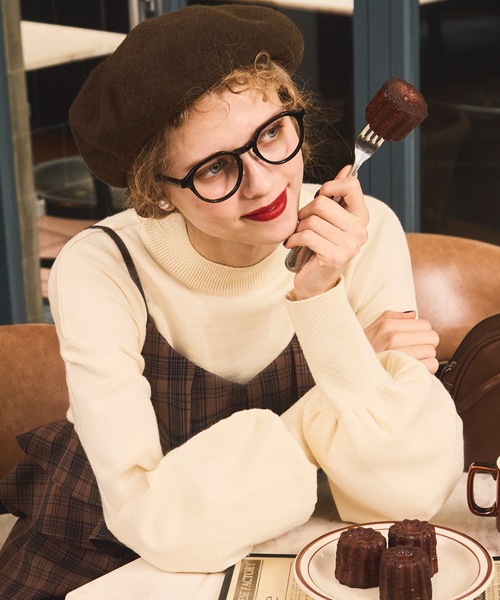 セール】【至福のカヌレニット】ボリュームスリーブプチハイネック