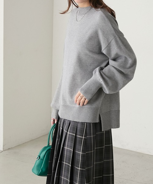 セール】【至福のカヌレニット】ボリュームスリーブプチハイネック