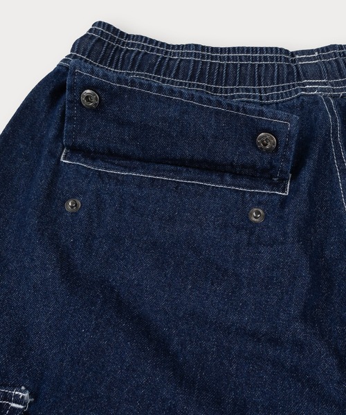 SlashDate(スラッシュデイト)の「【0】10.5oz ワイドシルエット デニムイージー カーゴパンツ ワイドテーパード ケミカルウォッシュ(カーゴパンツ・メンズ・ブラック系その他/ワンウォッシュ/ブラック/ケミカルウォッシュ/ライトインディゴブルー・M/L/XL)」の15枚目の写真