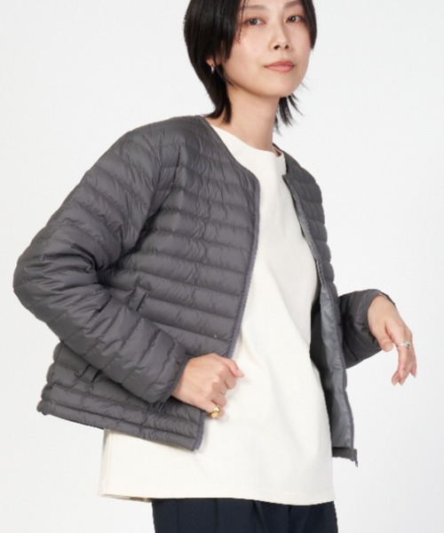 ORCIVAL（オーシバル）の「ROUND NECK BLOUSON（ダウンジャケット/コート・レディース・チャコールグレー・1/2）」の5枚目の写真