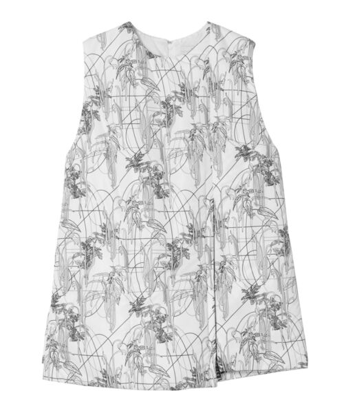 UN3D. 　ラインフラワーパデッドショートベスト UN3D.（アンスリード）の「LINE FLOWER PADDED VEST / ラインフラワー