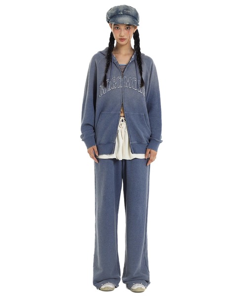 Moromoro2（モロモロ）の「オーバーサイズ Wジップ 刺繍ロゴ パーカー  WY0261【Moromoro2】【2024AW】（パーカー・レディース・ブルー/アイボリー/グリーン/ピンク・L/M/S）」の21枚目の写真