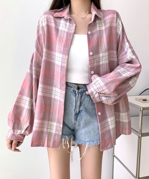 ♡ハミクマ♡チェックシャツ ハミクマ チェックシャツ Tシャツ・アパレル