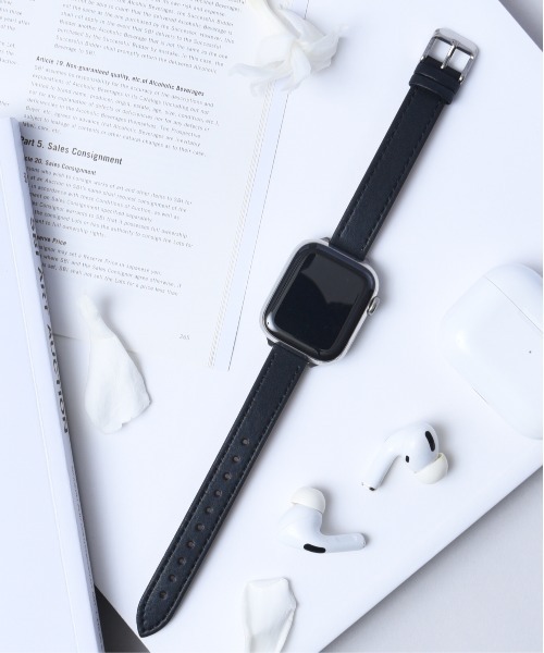 CALIFORNIA OUTFITTERS(カリフォルニア アウトフィッターズ)の「3-9B35 Apple Watch Band アップルウォッチ バンド レザー スリム ベルト 38mm 40mm 41mm(デジタル腕時計・レディース・ブラック×シルバー/ブラウン系1/ブラウン系2/ブラック×ゴールド・38/41)」の1枚目の写真