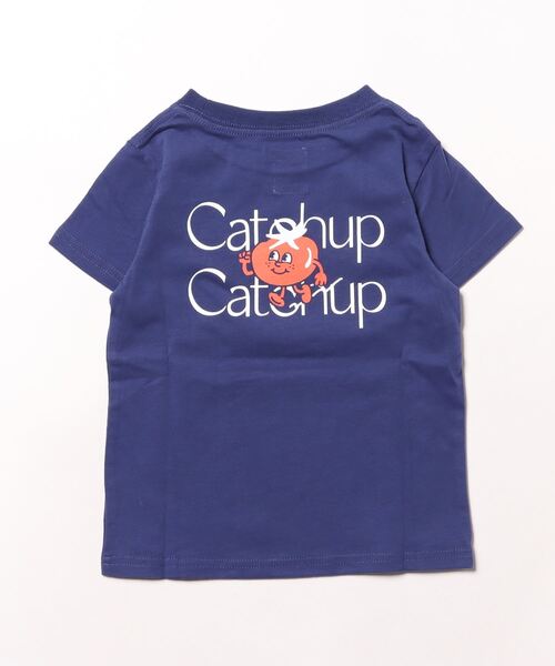 Catchup（ケチャップ）の「【Catchup】バックプリントTシャツ（Tシャツ/カットソー・キッズ・オフホワイト/ブルー・90㎝/100㎝/110㎝/120㎝/130㎝/140㎝/150cm）」の4枚目の写真