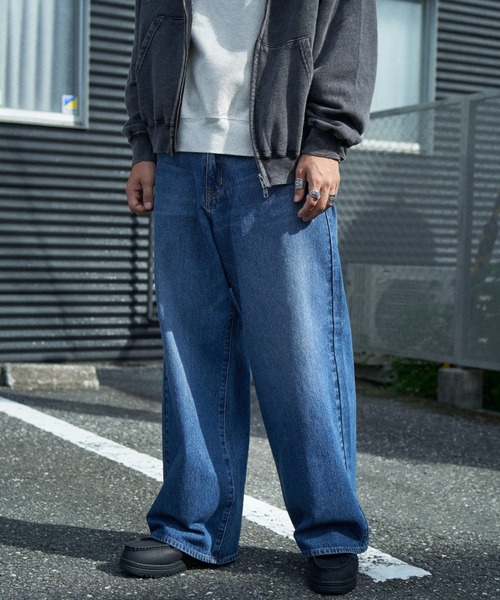 JEANS FACTORY （ジーンズファクトリー）の「[LIBERTO/リベルト] EL PASO ワイドバギーデニム（デニムパンツ・メンズ・グリーン/ブラック/ブルー/ライトインディゴブルー・32/31/30/29）」の4枚目の写真