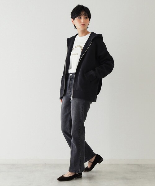 OPAQUE.CLIP（オペークドットクリップ）の「◆ダブルZIPパーカー【洗濯機洗い可】（パーカー・レディース・グレー/ブラック/ライトベージュ・38/40/42）」の10枚目の写真