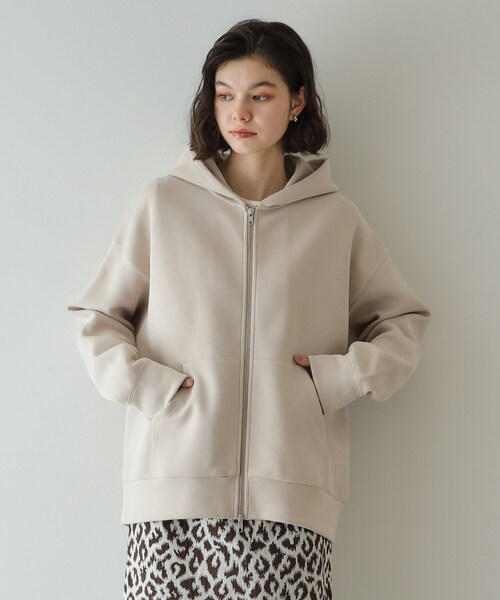 OPAQUE.CLIP（オペークドットクリップ）の「◆ダブルZIPパーカー【洗濯機洗い可】（パーカー・レディース・グレー/ブラック/ライトベージュ・38/40/42）」の16枚目の写真