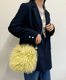 fredy emue | ウェーブファー巾着バック(ショルダーバッグ)