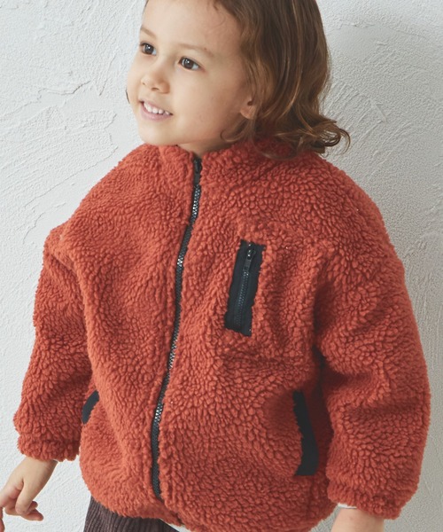 セール】【リンクコーデ】ボアジップブルゾン（ブルゾン