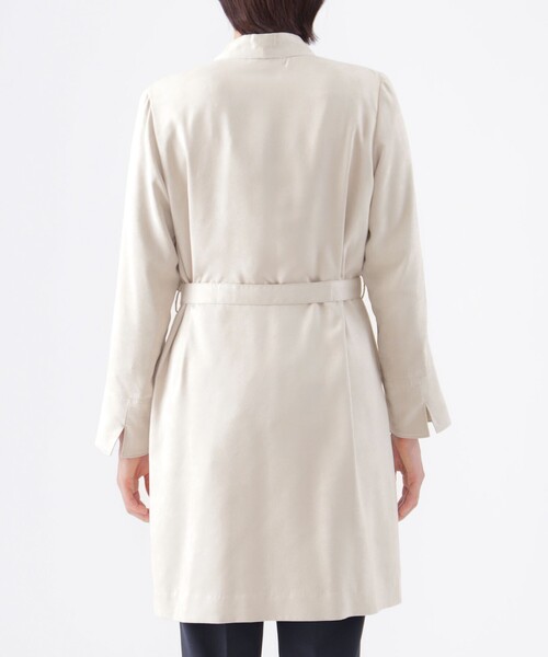 【ウォッシャブル】ストレッチスエードロングカーディガン