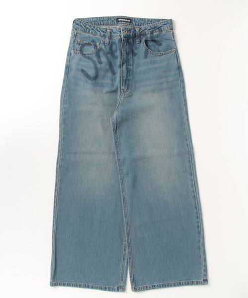 shesame(シーセム)の「shadow print denim(デニムパンツ・レディース・インディゴブルー/ブルー・MEDIUM/LARGE)」の22枚目の写真