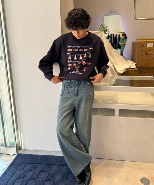 shesame(シーセム)の「shadow print denim(デニムパンツ・レディース・インディゴブルー/ブルー・MEDIUM/LARGE)」の7枚目の写真