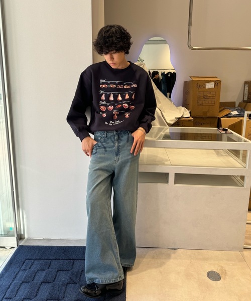 shesame(シーセム)の「shadow print denim(デニムパンツ・レディース・インディゴブルー/ブルー・MEDIUM/LARGE)」の8枚目の写真
