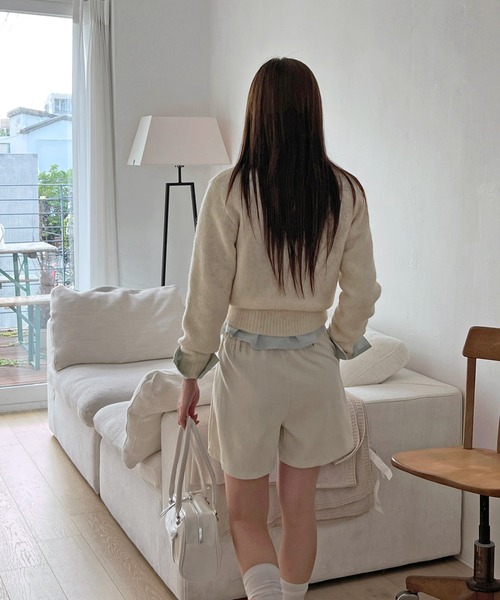 by muni:r（バイ ムニール）の「コーデュロイショートパンツ（その他パンツ・レディース・アイボリー/ブラック/ブラウン・FREE）」の18枚目の写真