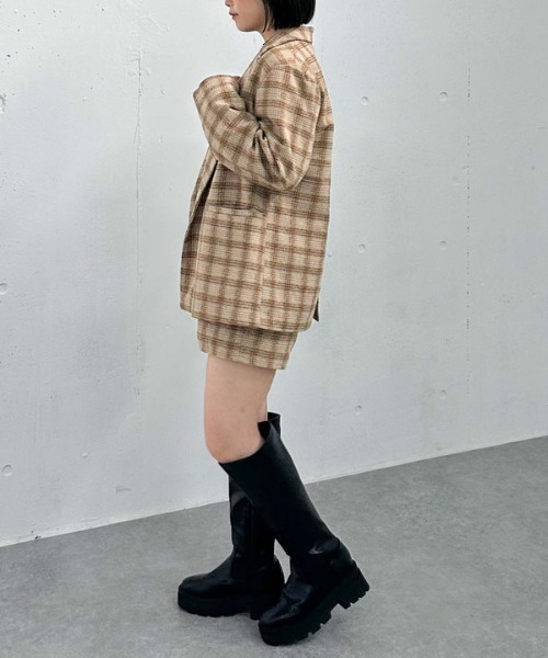 archives（アルシーヴ）の「【ＳＥＴＵＰ対応】ラメチェックテーラードジャケット（テーラードジャケット・レディース・ベージュ/ブラウン・MEDIUM）」の11枚目の写真