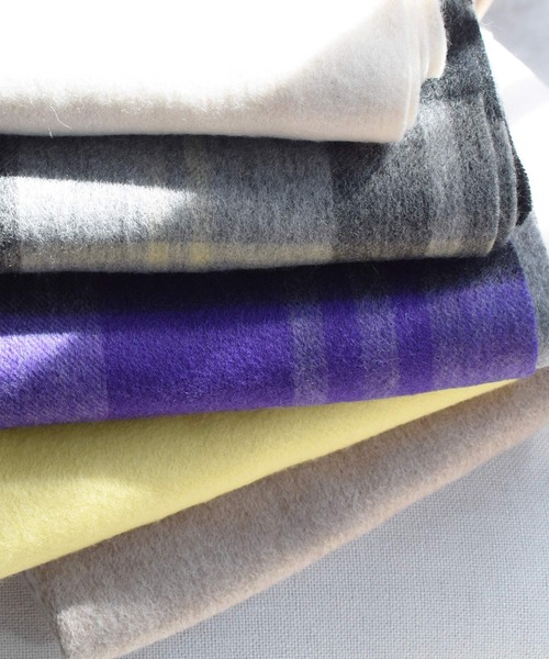 PICCIN（ピッチン）の「■HAND WASHABLE ■ウール100ストール（ストール/ショール・レディース・ベージュ/パープル系その他/アイボリー/イエロー/ブラック系その他・FREE）」の7枚目の写真