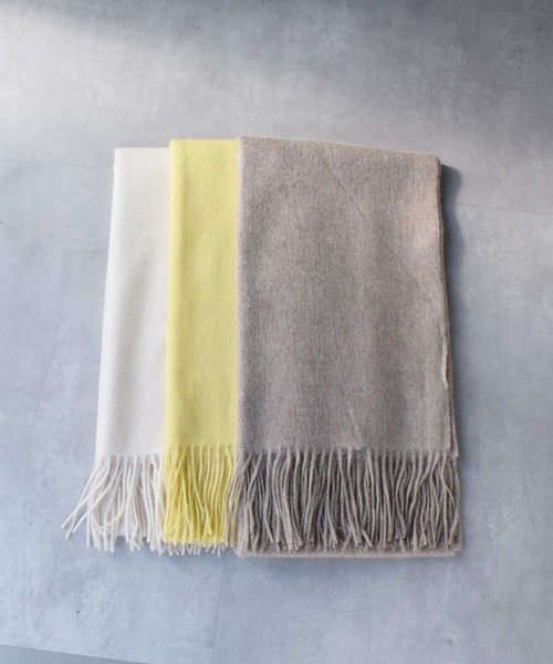 PICCIN（ピッチン）の「■HAND WASHABLE ■ウール100ストール（ストール/ショール・レディース・ベージュ/パープル系その他/アイボリー/イエロー/ブラック系その他・FREE）」の10枚目の写真