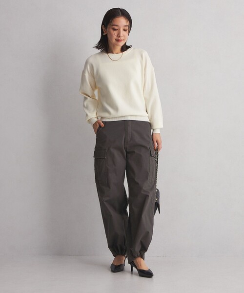 green label relaxing（グリーンレーベルリラクシング）の「＜at ease＞キモウ カーゴパンツ（カーゴパンツ・レディース・オリーブ/ダークグレー・36/38）」の18枚目の写真