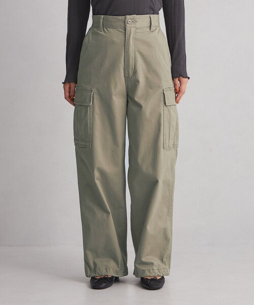 green label relaxing（グリーンレーベルリラクシング）の「＜at ease＞キモウ カーゴパンツ（カーゴパンツ・レディース・オリーブ/ダークグレー・36/38）」の21枚目の写真