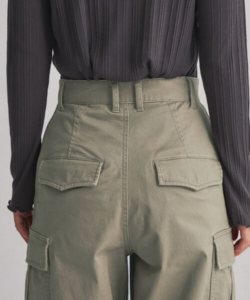 green label relaxing（グリーンレーベルリラクシング）の「＜at ease＞キモウ カーゴパンツ（カーゴパンツ・レディース・オリーブ/ダークグレー・36/38）」の5枚目の写真