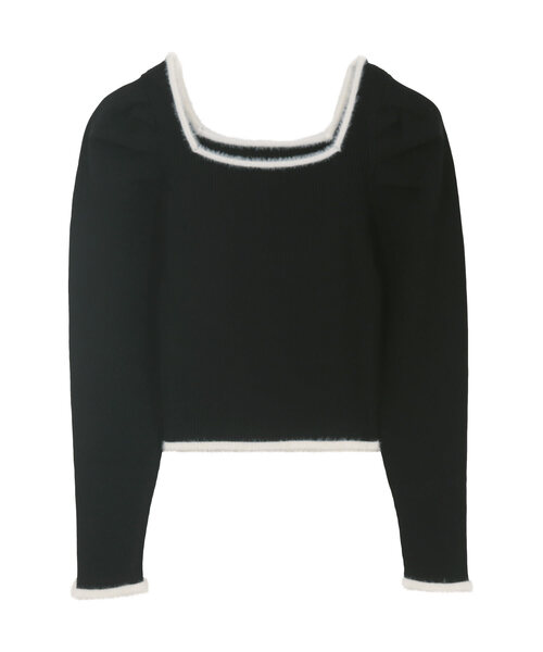 ニット/セーター collar knittops one after another NICE CLAUP ニット セーター ゴールドボタン