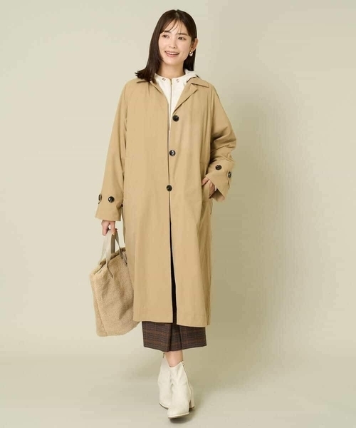 a.v.v（アーヴェヴェ）の「軽量中綿テント型コート（その他アウター・レディース・ネイビー/サンドベージュ・34/36/38/40/42）」の9枚目の写真