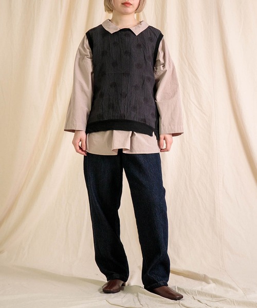 tシャツ 「prit」 綿麻ムラ糸天竺×リネンガーベラ刺繍 切替コクーンPO レディース 楽天市場】【☆20%OFF】SALE セール prit プリット 服 Tシャツ