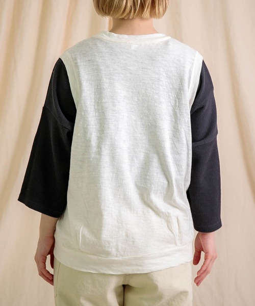 tシャツ 「prit」 綿麻ムラ糸天竺×リネンガーベラ刺繍 切替コクーンPO レディース 楽天市場】【☆20%OFF】SALE セール prit プリット 服 Tシャツ