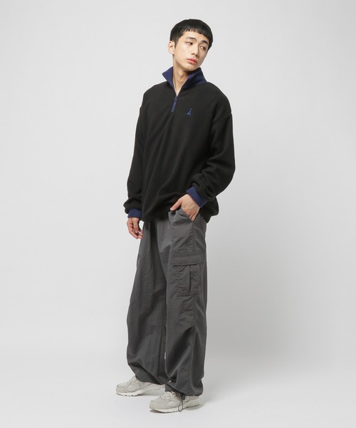 ALAND（エーランド）の「【UNISEX】ALAND／フリースハーフジップ（スウェット・レディース・ブラック/ネイビー/オフホワイト・LARGE/SMALL）」の14枚目の写真