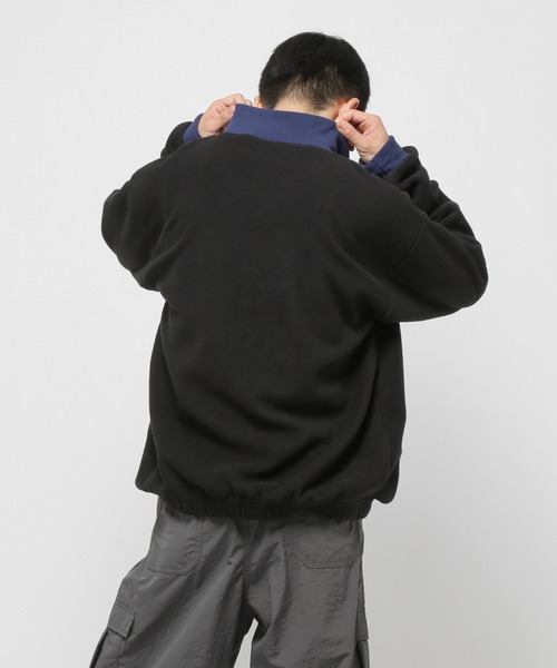 ALAND（エーランド）の「【UNISEX】ALAND／フリースハーフジップ（スウェット・レディース・ブラック/ネイビー/オフホワイト・LARGE/SMALL）」の19枚目の写真