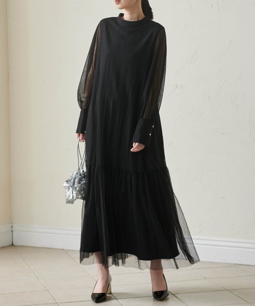 RADIATE 新作ジャガードチュールレイヤード　ワンピース  送料無料 セール】チュールレイヤードティアードワンピース（ワンピース