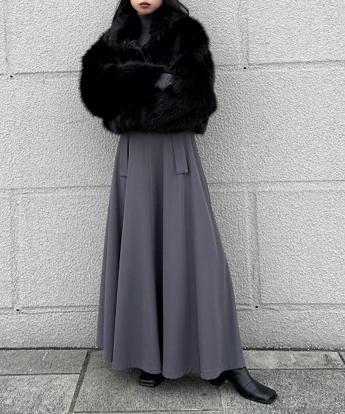 LVEU.(ラブユ.)の「【LVEU.】フェイクファーショートジャケット / アウター ジャケット ショート クロップド フェイクファー エコファー ファー ふわふわ 暖かい ボリューム ボリューミー ブラック(その他アウター・レディース・ブラック・FREE)」の13枚目の写真