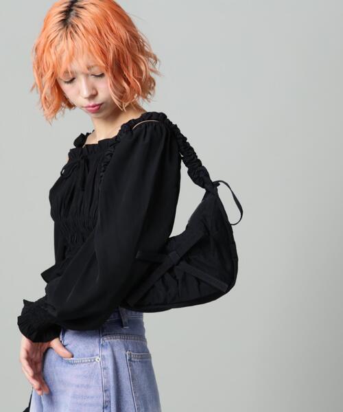 SIS(エスアイエス)の「【WEB限定】SIS/エスアイエス/リボンギャザーミニバッグ(トートバッグ・レディース・ブラック/シルバー・F)」の13枚目の写真