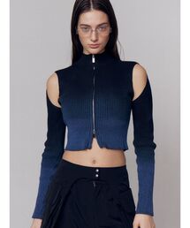 EMODA | グラデーションリブジップニット(ニット/セーター)