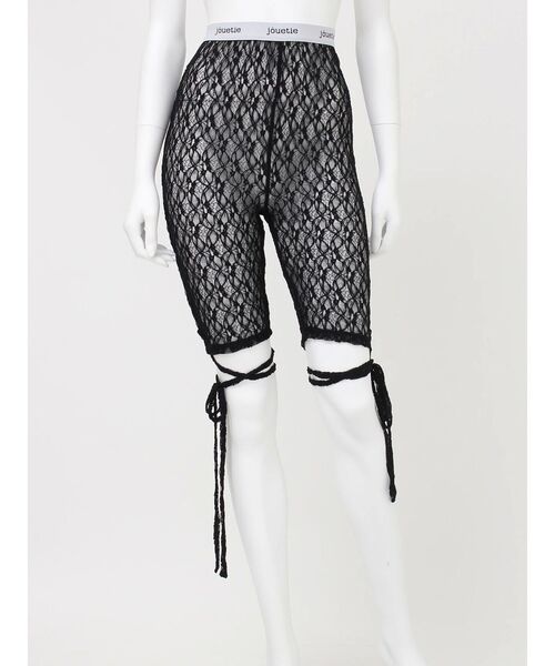 jouetie（ジュエティ）の「ストレッチレースアップバイカーパンツ（その他パンツ・レディース・オフホワイト/ブラック・MEDIUM）」の6枚目の写真