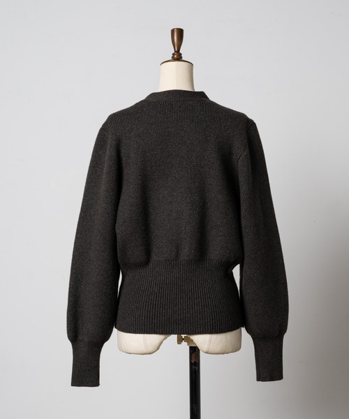 Happy John（ハッピージョン）の「v neck cardigan/Vネックカーディガン（カーディガン/ボレロ・レディース・グレー/アイボリー/レッド・FREE）」の15枚目の写真