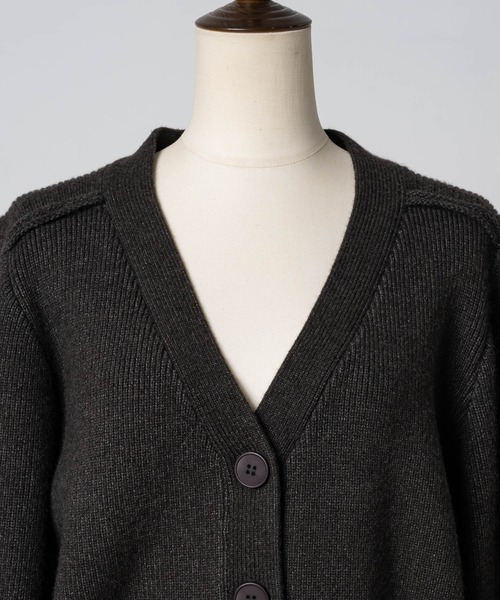 Happy John（ハッピージョン）の「v neck cardigan/Vネックカーディガン（カーディガン/ボレロ・レディース・グレー/アイボリー/レッド・FREE）」の17枚目の写真