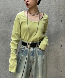 PAGEBOY | <前後着用可能>ビンテージテレコクルー(Tシャツ/カットソー)