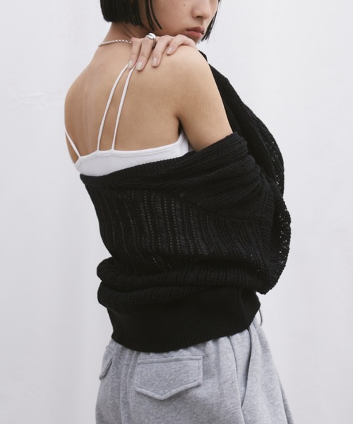 Aunt Marie's（アントマリーズ）の「カップ付きダブルストラップキャミソール（キャミソール・レディース・ホワイト/チャコールグレー/ブラック・FREE）」の7枚目の写真